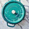 Cast Iron, 5.5 qt, Round, Dutch Oven, Turquoise, small 5