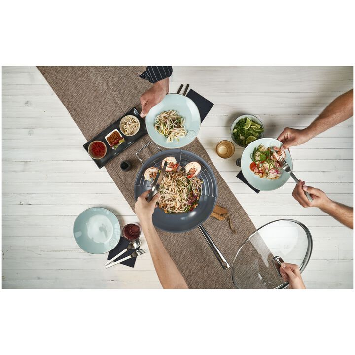Plus, Wok, 32 cm, 18/10 Edelstahl, Keramikbeschichtung, large 2