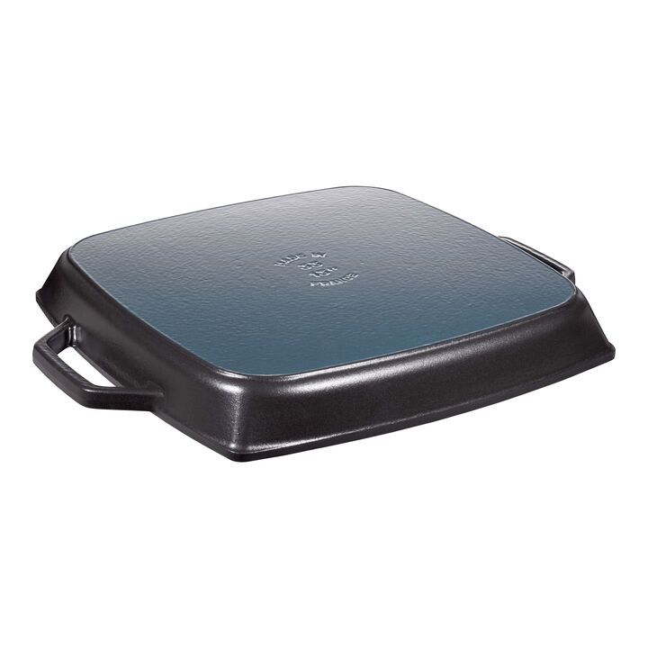 Grill Pans, 33 cm square Cast iron Grill pan black, large 2