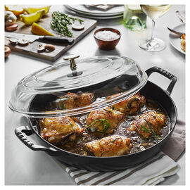 3.5 qt, Braiser With Glass Lid, Matte Black