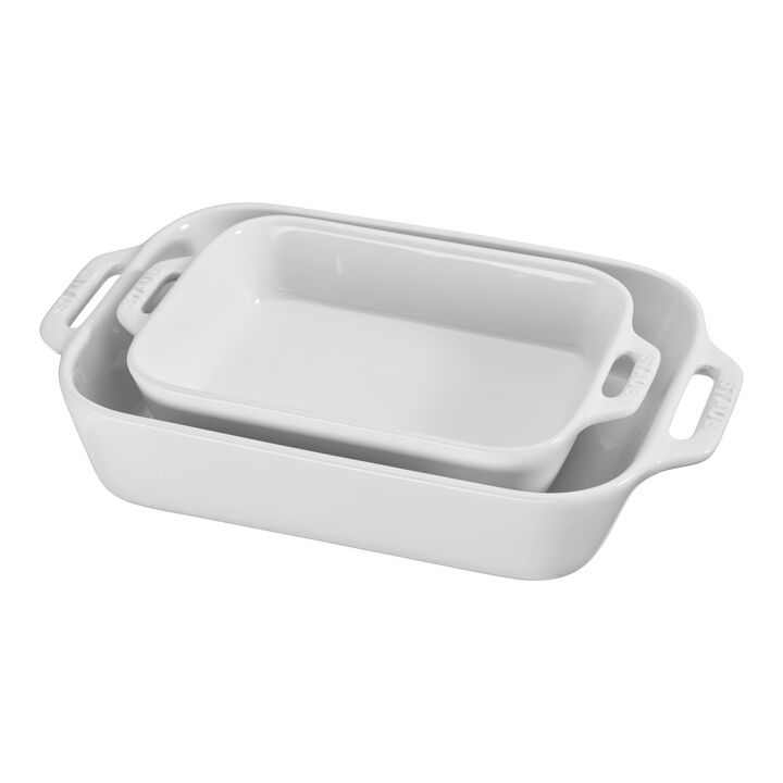 Stoneware, 4-pc, Baking And Bowl Set, White, large 3