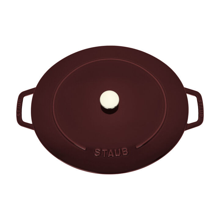 Cast Iron, 6.25 qt, Wide Oval Dutch Oven, Grenadine, large 4