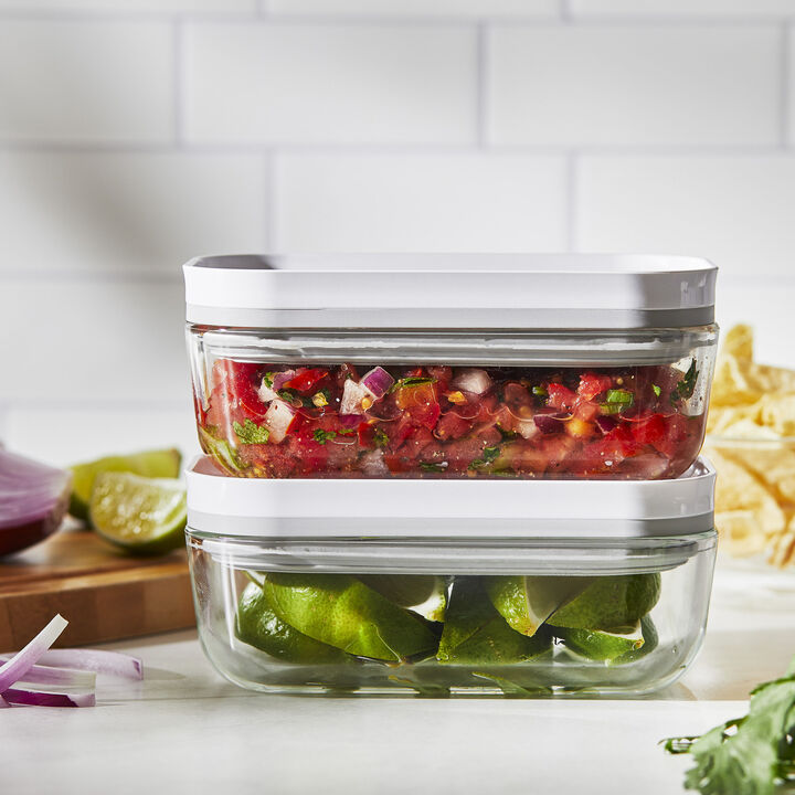 Fresh & Save, S / 2-pc, Small Vacuum Container, Glass, Grey, large 2