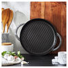 Cast Iron, 10-inch, Round Double Handle Pure Grill, Graphite Grey, small 4