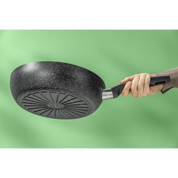 Sote Tenceresi Kapaklı | Al&uuml;minyum | 28 cm | Siyah,,large 6