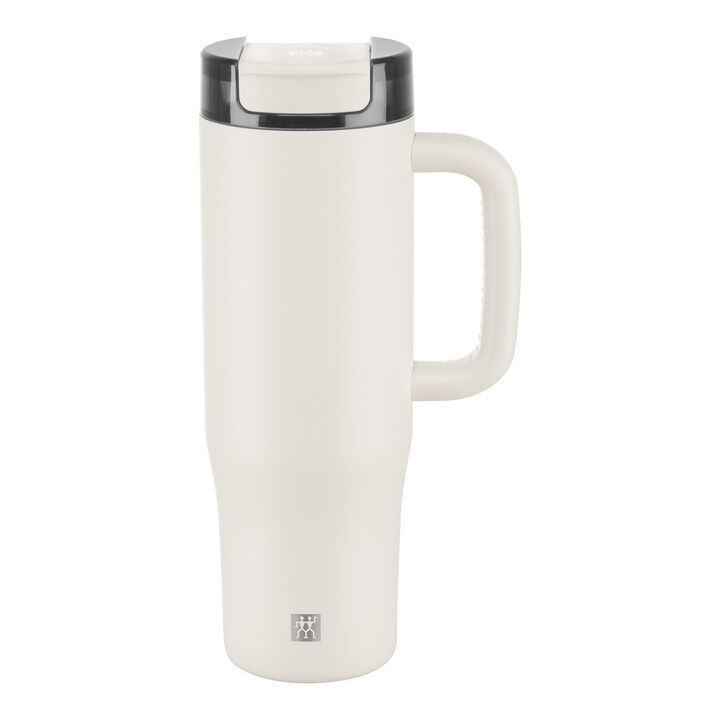 Thermo Plus, Thermo Straw Tumbler, 900 ml, Stainless steel, cream, large 2