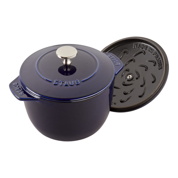 Cast Iron, 1.5 qt, Petite French Oven, Dark Blue, large 4