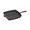 Grill Pans, 30 cm cast iron square American grill, grenadine-red - Visual Imperfections, small 3