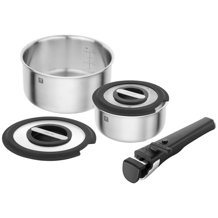 Unlock, Pot set 5 Piece, 18/10 Stainless Steel, large 1