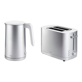 Kettle And 2 Slot Toaster Set Silver