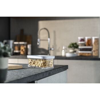 CUBE Saklama Kabı M / 21 cm, şeffaf-beyaz,,large 8