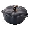 Stoneware, 0.75 qt, Pumpkin, Petite Dutch Oven, Matte Black, small 1