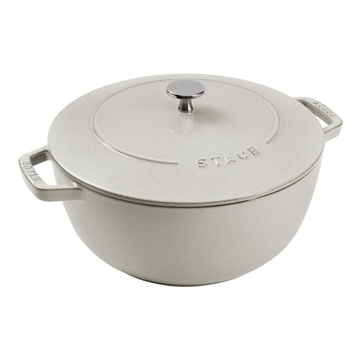 Cast Iron, 5 qt, Essential French Oven, White Truffle, large 1