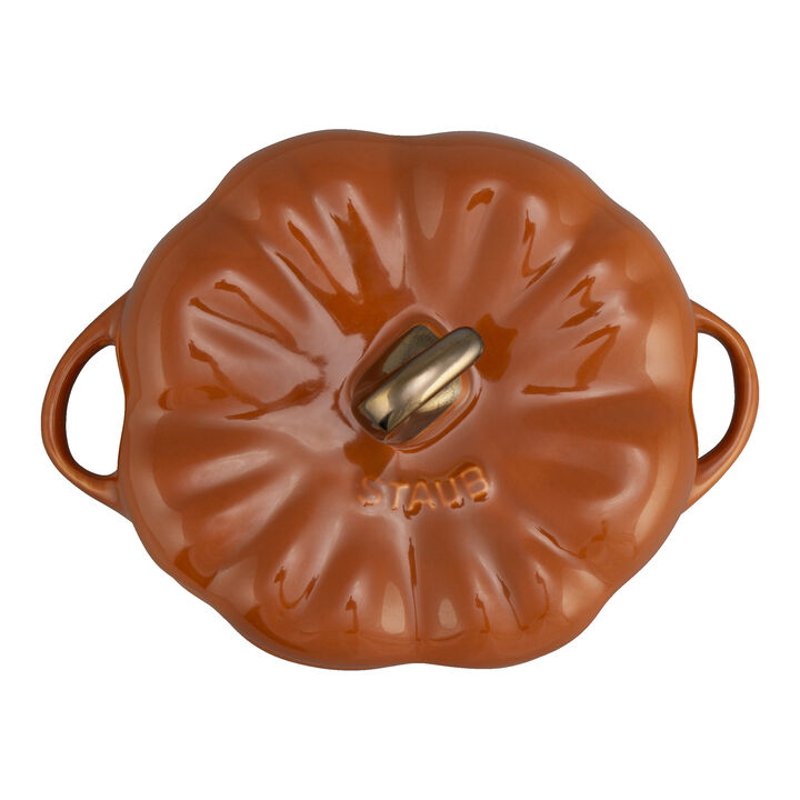 Stoneware, 0.75 qt, Pumpkin, Petite Dutch Oven, Burnt Orange, large 3