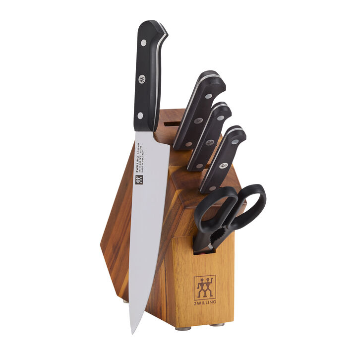 Gourmet, 6-pc, Knife block set, Acacia, large 3