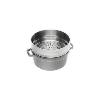 D&ouml;k&uuml;m Tencere Buharlı Pişirici ile | Grafit Gri | 26 cm | 5,25 l | yuvarlak,,large 2