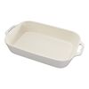 Ceramique, Ovenschaal 34 cm, Rechthoekig, Ivoorwit, small 1