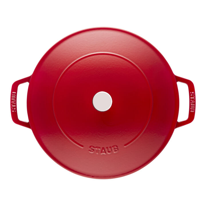 Braisers, 3.7 l cast iron round Saute pan Chistera, cherry, large 2