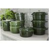 Cast Iron, 0.25 qt, Mini Round Dutch Oven, Basil, small 3