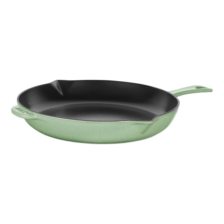 Pans, 30 cm / 12 inch cast iron Frying pan, sage, large 1