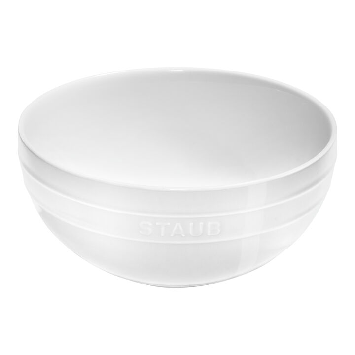 Stoneware, 2-pc, Large Mixing Bowl Set, White, large 2
