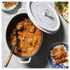 Cast Iron, 5.75 qt, Oval, Dutch Oven, Pure White, small 2