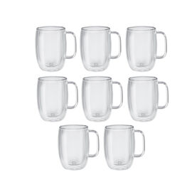 8 Piece, Latte Mug Set - Value Pack, transparent
