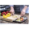 BBQ+, 15.5-inch x 12-inch Cutting Board With Tray, Bamboo , small 7