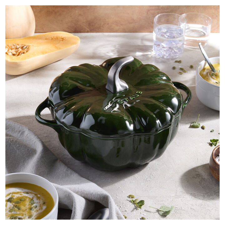 Cast Iron, 3.5 qt, Pumpkin, Cocotte With Stainless Steel Knob, Basil - Factory Second, large 2