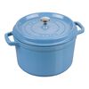 Cast Iron, 5 qt, Round, Dutch Oven Deep, French Blue - Factory Second, small 1