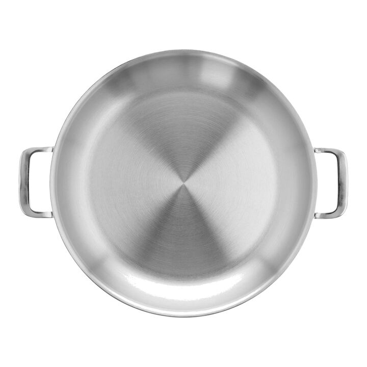 Multifunction 7, 32 cm / 12.5 inch 18/10 Stainless Steel Frying pan with 2 handles, large 4