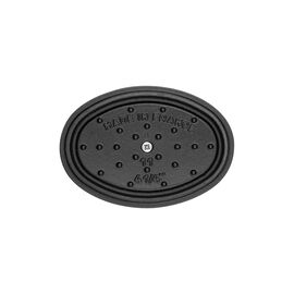 Mini Cocotte 11 cm, oval, Schwarz, Gusseisen