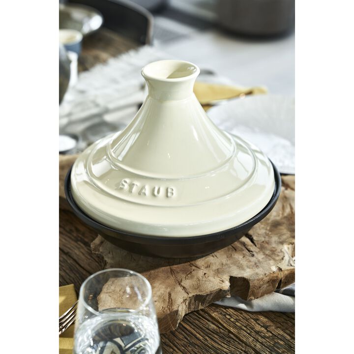 Specialities, 28 cm Cast iron Tajine cream, large 3