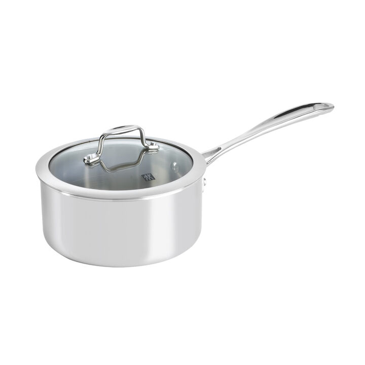 Vista Clad, 10 Piece 18/10 Stainless Steel cookware set with bonus non-stick frypan, large 3