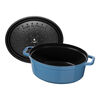 Cast Iron, 5.75 qt, Oval, Dutch Oven, French Blue - Factory Second, small 5