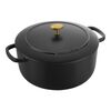 Bellamonte, Cocotte rotonda - 24 cm, nero, small 1
