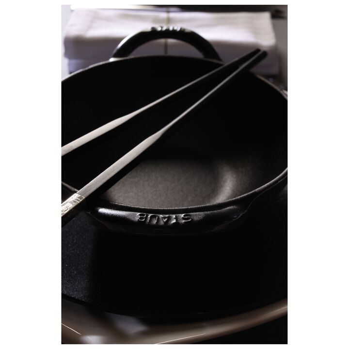 Cast Iron, 6.5-inch, Baby Wok, Matte Black, large 4