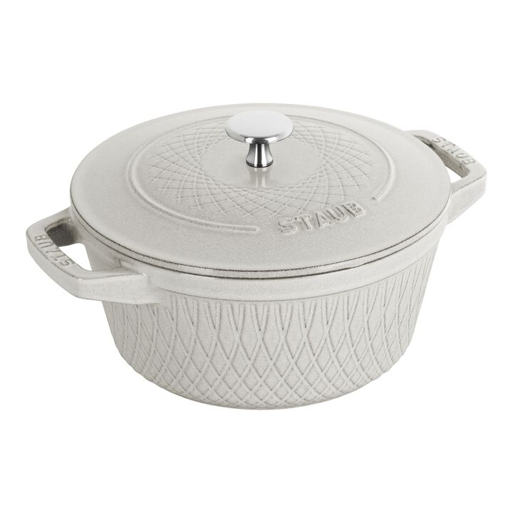 La Cocotte, Cocotte twister 20 cm, Rond(e), Truffe blanche, Fonte, large 1