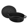 Cast Iron, 6.25 qt, Wide Oval Dutch Oven, Matte Black, small 6