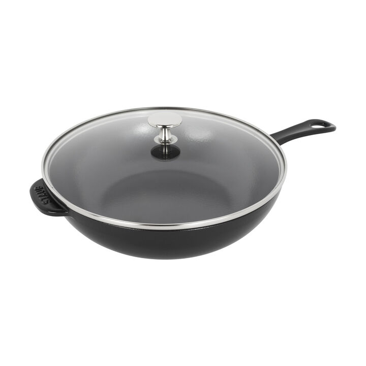 Cast Iron, 10-inch, Daily Pan With Glass Lid, Matte Black, large 1