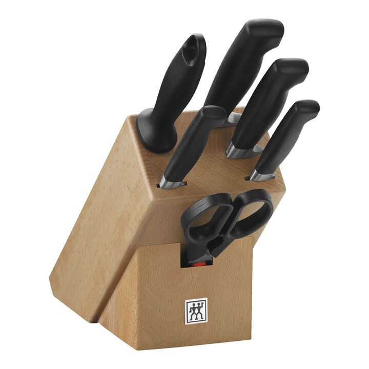 VIER STERNE, 7-pcs, Bloc de couteaux, Nature, large 1