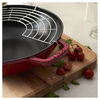 Specialities, 30 cm / 12 inch cast iron Wok with glass lid, cherry, small 8