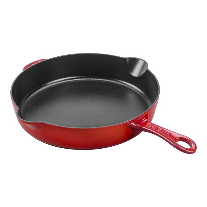 Cast Iron, 11-inch, Traditional Deep Skillet, Cherry, large 1