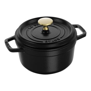 D&ouml;k&uuml;m Tencere | Siyah | 16 cm | 1,25 l | yuvarlak,,large 1