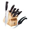 FOUR STAR, 8 Piece, KNIFE SET WITH BONUS POULTRY SHEARS, brown, small 1