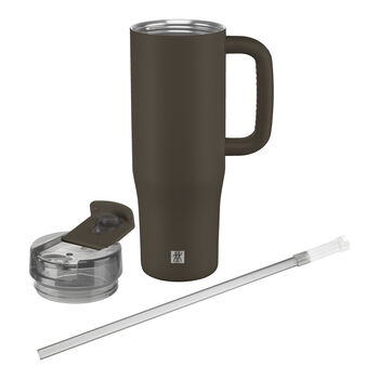 Thermo Straw Tumbler, 900 ml, paslanmaz &ccedil;elik, &Ccedil;ikolata,,large 4