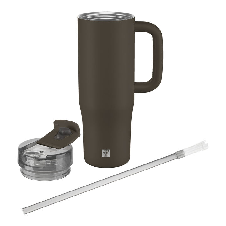 Thermo Plus, Thermobecher mit Strohhalm, 900 ml, Edelstahl, Chocolate, large 4