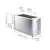 Enfinigy, Toaster mit Br&ouml;tchenaufsatz, 2 Schlitze lang, Silber, small 7