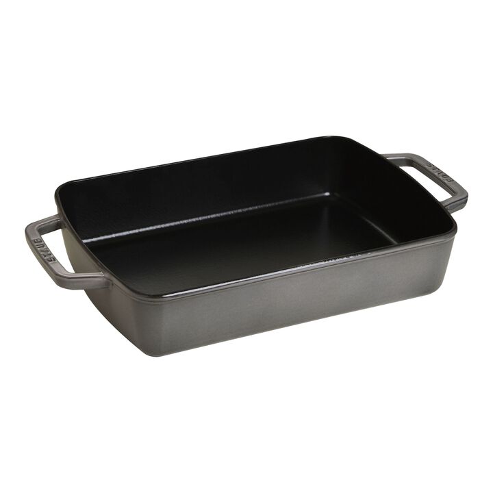 Specialities, 3.25 l cast iron rectangular roasting and baking pan, graphite-grey, large 1