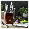 Pro le blanc, 7-pc, Self Sharpening Knife Block Set, Silver-White, small 2
